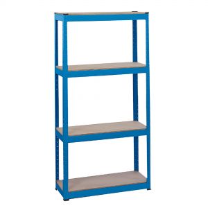 blue draper boltless garage workshop shelving unit