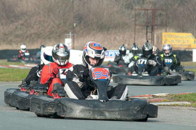 SG Petch heavyweight drivers race through the chicane