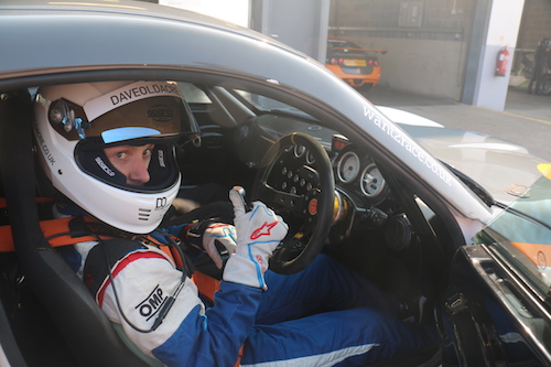 Dave Oldacre sat in Ginetta G40r race car